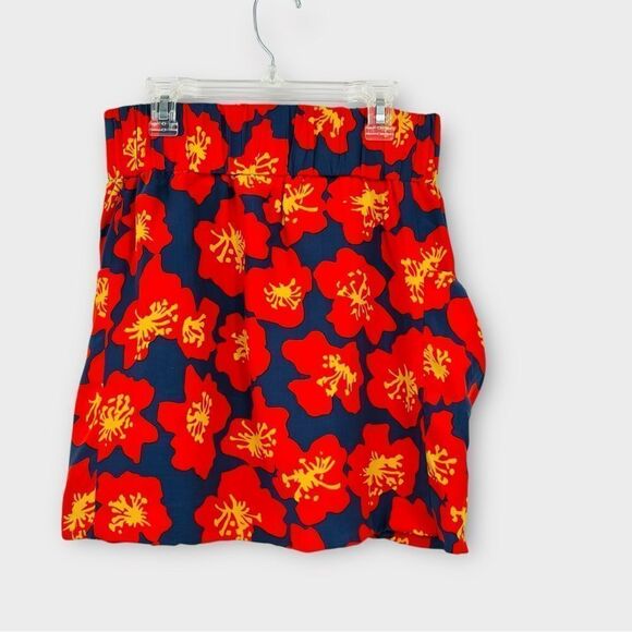 DOLCE VITA Silk Mini Bubble Skirt With Pockets In Red Floral Women’s Size XS - Picture 6 of 9